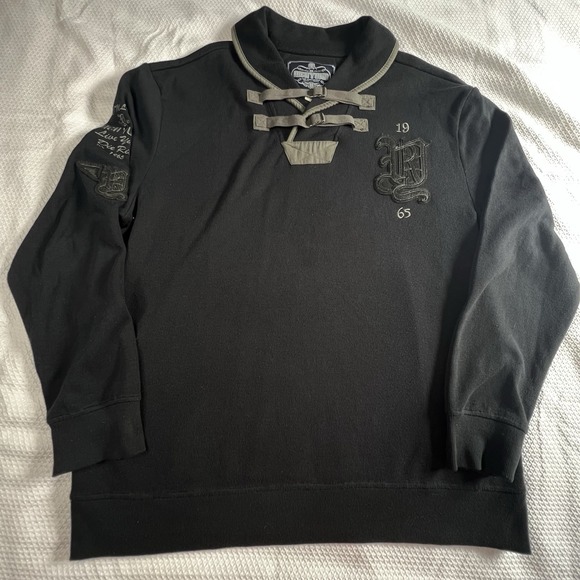 Rich Yung Mens 4XL Black Jacket NY Streetwear "Live Yung, Die Rich" Big&Tall Y2K - Picture 1 of 7